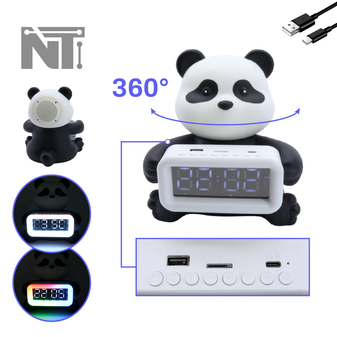 Miniatura 4 de Parlante RGB Despertador Panda Pose 2